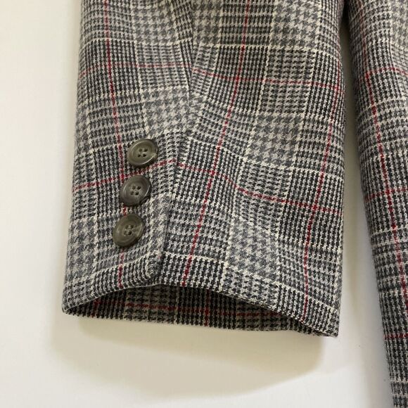 VTG Pendleton Blazer 100% Virgin Wool Womens 12 Academic Career Plaid Coat USA - Picture 9 of 10